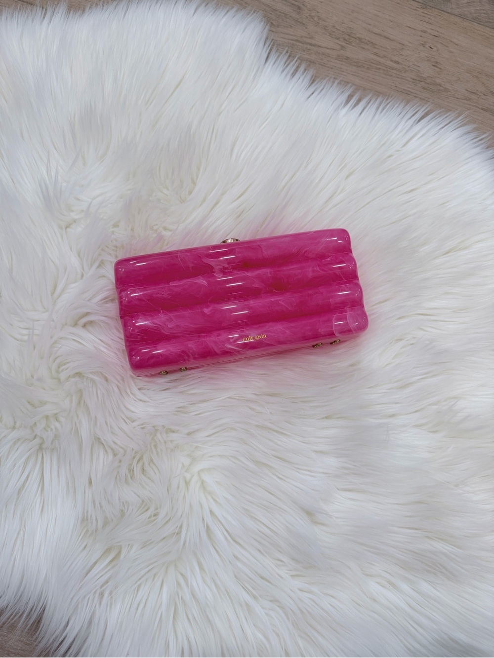 Cult Gaia Enid Clutch in Dragonfruit - Picture 2 of 11